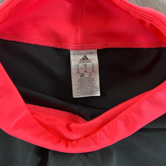 Adidas- Women's Leggings  (black/pink)(Size: M) - Picture 4 of 5